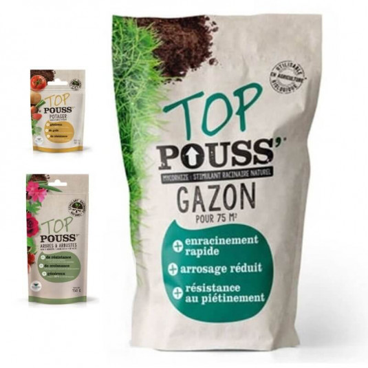 Biostimulant pour tout le jardin – Mycorhizes Top Pouss' Gazon – 750 g